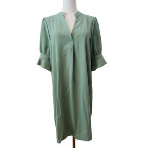 NEW Women's Large Mint Green Vacation Relaxed Tunic Casual Pullover Sheath Dress